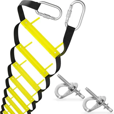 Immagine prodotto di Scala a corda da 8 metri, scala di emergenza per abitazioni al terzo piano, portatile e compatta