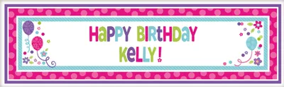 Produktbild von Folienbanner Birthday Spring 165 x 50cm