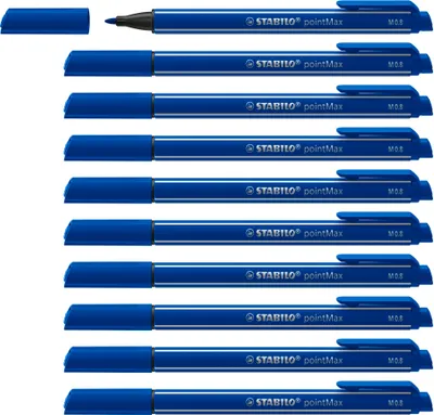 Produktbild von STABILO Filzschreiber -  pointMax - 10er Pack - ultramarinblau