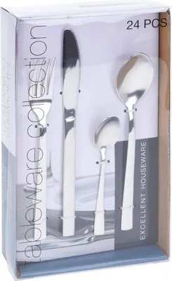 Image de Set de couverts 24 pièces en acier inoxydable multicolore - Excellent Houseware Vaisselle