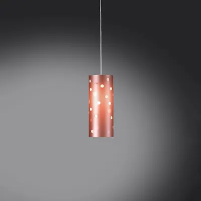 Produktbild von Moderne 1-Licht-Hängeleuchte Polilux Polilux Polychrome Rosa Metallic Italy