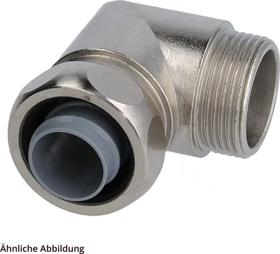 Produktbild von FLEXA USW-M Metallverschraubung 90 Grad Winkel Gewinde M25x1,5 für Schlauch-Außendurchmesser 21,0mm für