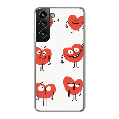 Produktbild von MuchoWow® Handyhülle Schutzhülle Hülle für Samsung Galaxy S22 Eine Illustration von neun Herzen mit Emotionen Silikon Softcase Handy Hülle - Mobiltelefonhülle