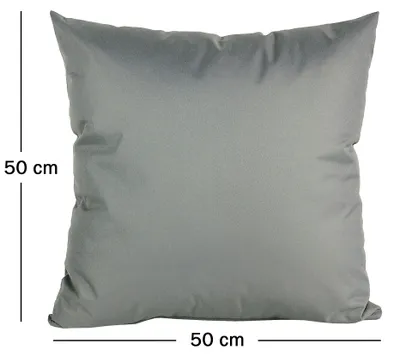 Produktbild von JACK 2er Set 50x50cm Outdoor Kissenhülle Kissenbezug Wasserfest Sitzkissen Lounge Kissen Garten Stuhl Lotus Effekt, Farbe:Grau