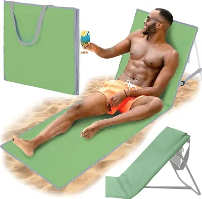 Immagine prodotto di Sdraio da giardino pieghevole per prendere il sole, borsa per la spiaggia, sdraio leggera