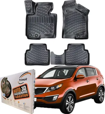 Produktbild von Trimak Autofußmatten kompatibel mit KIA SPORTAGE 3.Gen. (2010 - 2015) Auto Allwetter Gummimatten