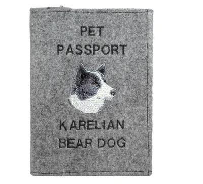 Obrázok produktu pre Karelský medvedí pes - Puzdro na psí pas, puzdro na doklady, darček pre cestovateľa od značky Art-Dog