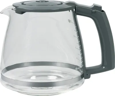 Produktbild von Glaskanne Kaffeekanne Ersatzkaffeekanne Glaskrug Deckel transparent grau Glas Kunststoff Bosch Siemens 00658581 Filterkaffeemaschine Kaffeemaschine series 300 uvm