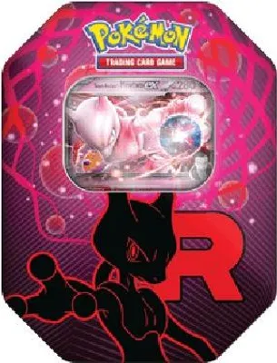 A Pokemon Team Rocket Mewtwo ex Tin.