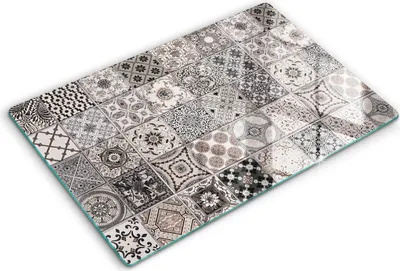 Produktbild von Abdeckung Glas - Küchenabdeckung - 80x52 cm - Abdeckplatte -Dekorative Fliesen