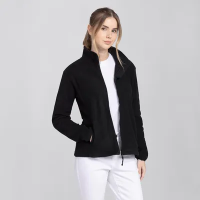 Produktbild von Damen Fleecejacke schwarz, S : S : schwarz : 100% Polyester