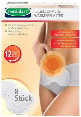 Produktbild von 12 x Regelschmerzen Wärmepflaster Menstruationsschmerz Wärmepflaster 20 x 9,5 cm