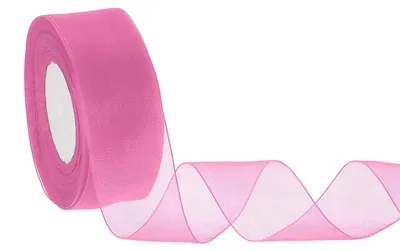 Image de Ruban en organza - Transparent - Pour la décoration et l'emballage - Rose clair