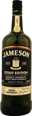 A bottle of Jameson Caskmates Stout Edition Irish Whiskey.