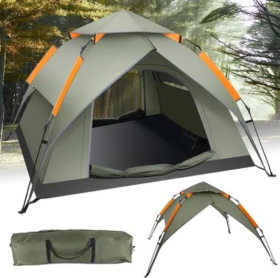 Immagine prodotto di Tenda da campeggio per due persone, impermeabile, antivento, a doppio strato, con telo esterno removibile