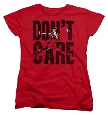Produktbild von Justice League - "Don´t Care" T-Shirt für Damen, Anliegend TV41009 (XL) (Rot)