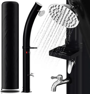 Immagine prodotto di Jopassy Doccia solare Doccia da piscina Doccia da giardino 35L Doccia da campeggio curva fino a 60°C Doccia a pioggia Doccia da esterno Camping Piscina