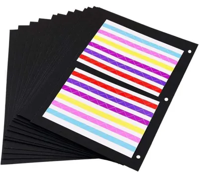 Productafbeelding van Invulbladen voor fotoalbum, zwart, formaat 23x19 cm, 20 bladen + 2 fotohoesjes