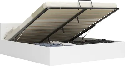 Immagine prodotto di vidaXL Letto contenitore idraulico in Pelle finta nera 90×200 cm
