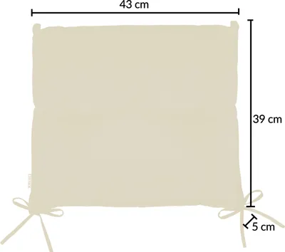 Image de DETEX® Ensemble de 6 Coussins Boston de Chaise de Jardin Crème Coussin de siège de Jardin en Polyester intérieur extérieur