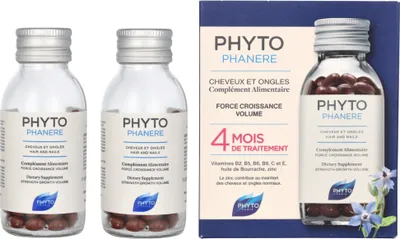 Zdjęcie produktu dla 2x120gr Phyto Phytophanere Duet suplementów diety do włosów i paznokci