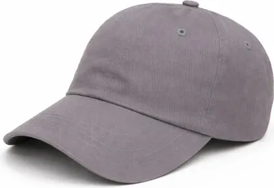 Produktbild von 6-Panel-Cap – 100 % Baumwolle – Verstellbar mit Schiebeverschluss – Weiche, dünne Baseballkappe – Uni – Dunkelgrau