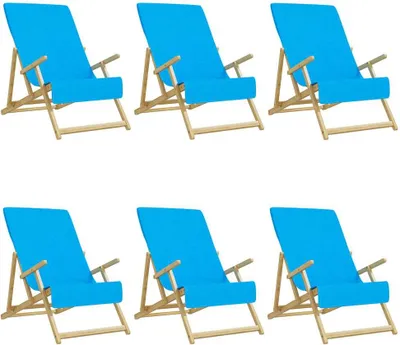 Produktbild von vidaXL Strandtücher 6 Stk. Türkis 60x135 cm Stoff 400 GSM