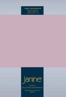 Produktbild von Janine Design Elastic-Jersey Spannbetttuch (für Box-Spring Betten) TOPPER 5001 Farbe altrosé Größe 150x200 cm