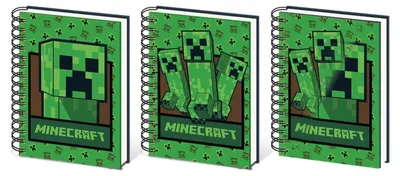 Obrázok produktu pre Zápisník formátu A5 s motívom Minecraft, rôzne vzory
