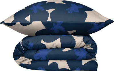 Produktbild von SCHIESSER Bettwäscheset Blossom | Renforcé | 2-teilig | Floral | 100 % Baumwolle | Reißverschluss | 135x200 cm + 80x80 cm | Blau