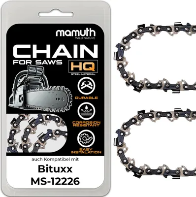 Image de 2x chaîne de tronçonneuse 50cm 1,5mm 0,325" 76TG pour Bituxx MS-12226