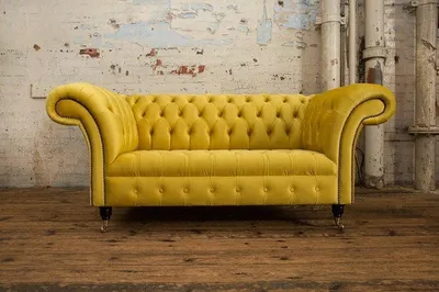 Produktbild von Gelbe Designer Sofa Couch Polster XXL 2 Sitzer Big Sofas Couchen