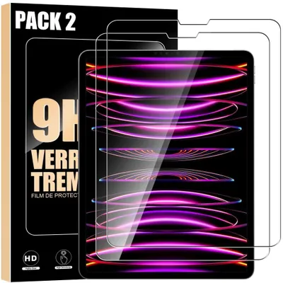 Image de 2x Verre Trempé pour iPad Pro 12,9" (3/4/5/6 2018 2020 2021 2022) - Protection d'écran Transparent