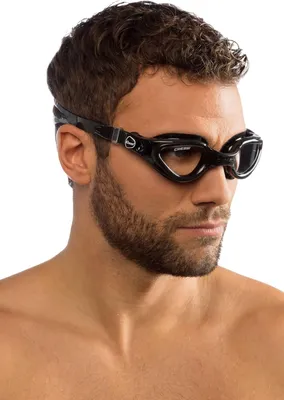 Produktbild von Schwimmbrille für Erwachsene mit flachen Linsen und elastischer Nasenbrücke