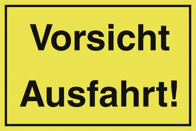 Produktbild von Metafranc Hinweisschild Vorsicht Ausfahrt! 200 x 300 mm