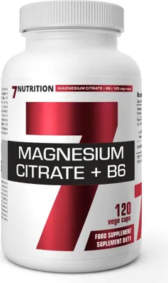 Obrázok produktu pre 7Nutrition Citrát horčíka Citrát horčíka + B6 120 veggie kapsúl