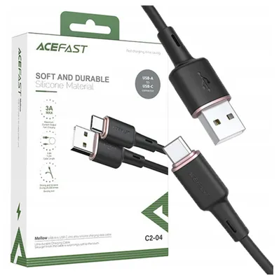 Zdjęcie produktu dla Acefast Kabel Usb - Usb Typ C 1,2M, 3A Czarny (C2-04 Black)