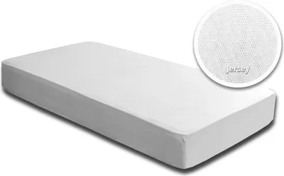 Produktbild von Spannbettlaken Babybett Kinder weiß 60 x 120 cm - 70 x 140 cm Jersey Baumwolle