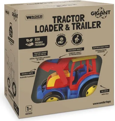 Zdjęcie produktu dla Wader 66300 Gigant Traktor Spychacz + Przyczepa