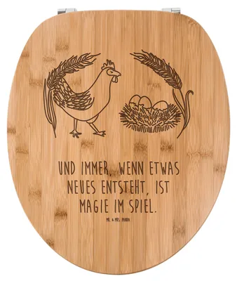 Produktbild von Mr. & Mrs. Panda WC Sitz Huhn Stolz - Transparent - Geschenk, Hühner, Klobrille, Spruch, Schwangerschaft, Bauernhof, Toilettendeckel, holz toilettensitz, Hof, WC-Brille