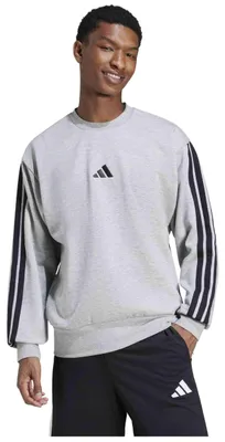 Productafbeelding van Sweatshirt Adidas Essentials 3 Stripes Fleece "Medium Grey Heather" voor Uni