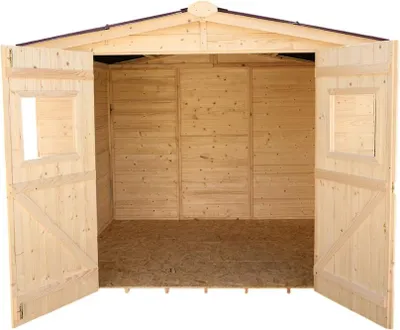 Image de Abri en panneaux 5.60 m² avec plancher - Habrita - ED2424.01 -