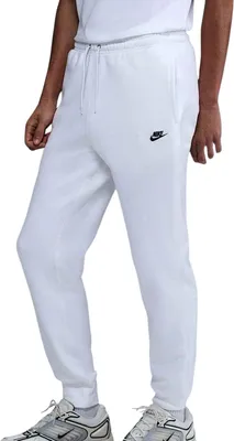 Produktbild von Nike Club Herren Jogginghose aus weichem Fleece mit Kordelzug und Seitentaschen Weiß