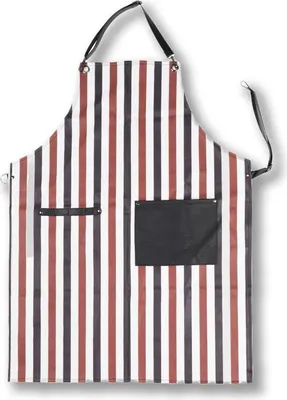 Obrázok produktu pre Holičská zástera pruhovaná s vreckom BDS Striped barber apron with pocket