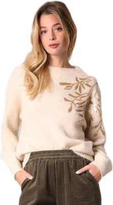 Produktbild von Deeluxe Nadita Pullover Beige 2XL Damen Beige 2XL
