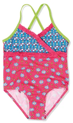 Produktbild von Playshoes UV-Schutz Badeanzug Mädchen Schwimmanzug Badebekleidung, Blumen, 74/80