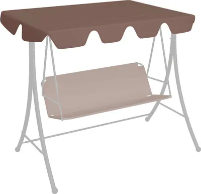 Produktbild von Ersatzdach für Hollywoodschaukel Braun 150/130x105/70 cm