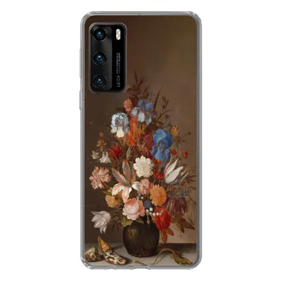 Produktbild von MuchoWow® Handyhülle Schutzhülle Hülle für Huawei P40 Stilleben mit Blumen - Kunst - Alte Meister Silikon Softcase Handy Hülle - Handytasche