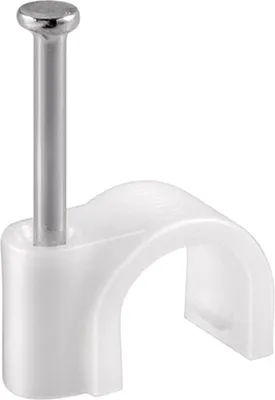 Produktbild von Nagelschelle Klemmbereich 10 mm Nägel mit Kabelhalter (Schelle) Kunststoff weiß