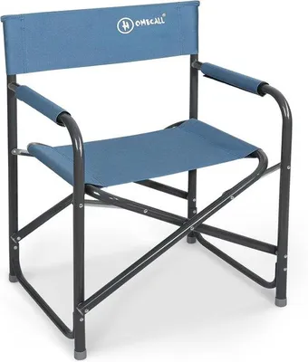 Produktbild von Unyqoos® Faltbarer Luxus-Regiestuhl Blau – Komfortsitz mit gepolsterten Armlehnen, 600D Polyester, pulverbeschichtetes Stahlrohrgestell, bis 120 kg